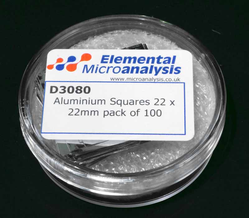 Aluminium Squares 22 x 22mm pack of 100